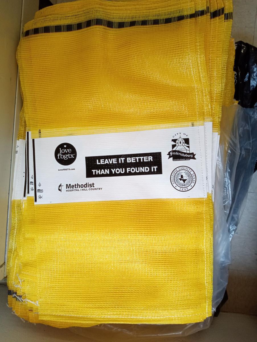 Leave It Better Than You Found It Yellow Mesh Bags